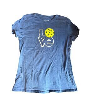 LIFE IS GOOD “LOVE” tennis theme shirt - small S